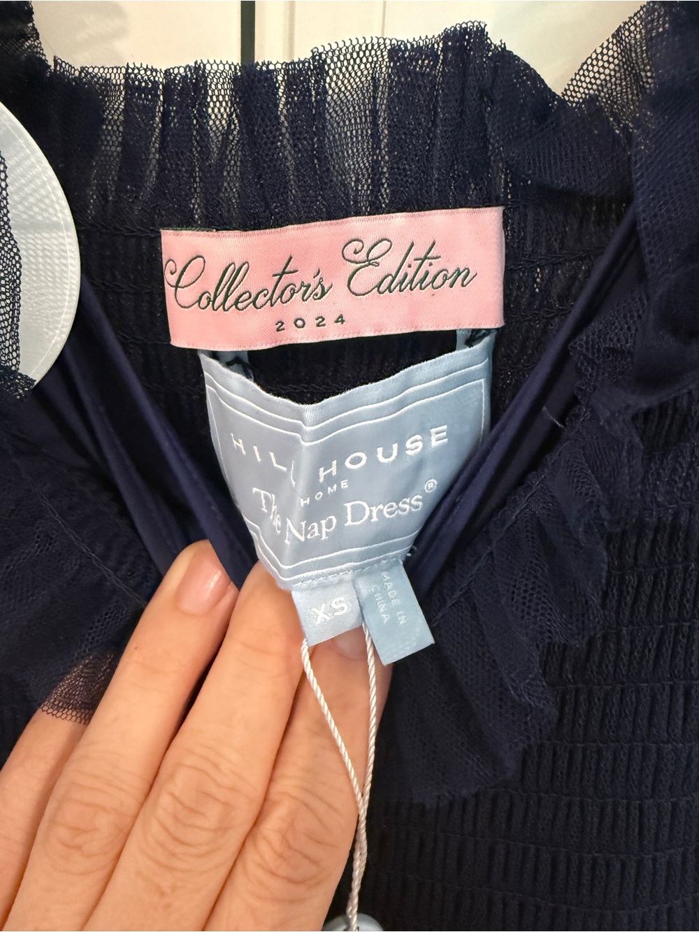 Hill House Navy Tulle Ruffle Strap Dress - Picture 3 of 4